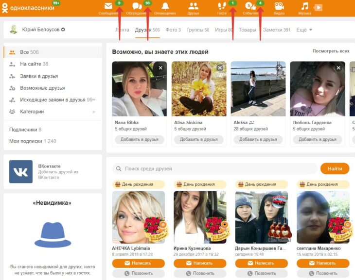 Зеленый кружок в Одноклассниках – что означает